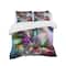 Designart 'Horse Over Colorful Abstract Image' Modern & Contemporary Bedding Set - Duvet Cover & Shams
